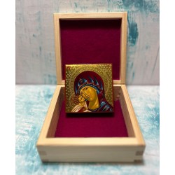 Eleusa - Miniatura ze złotem polerowanym